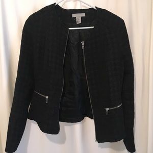 H&M black houndstooth blazer
